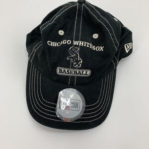 New‎ Era 59Fifty Chicago White Sox Baseball Style Hat Black White Strapback Dad